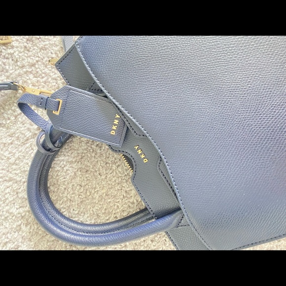 DKNY Top Handle Satchel Bag Navy - Picture 3 of 7